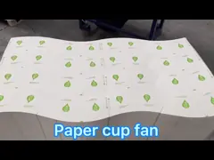 la materia prima PE de la pulpa de madera de la fan el 100% de la taza de papel de 160gsm 167gsm alineó