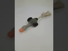 Wild Goose Fun Chewing Interaction Squeaker Training Latex Pet Rope Toys