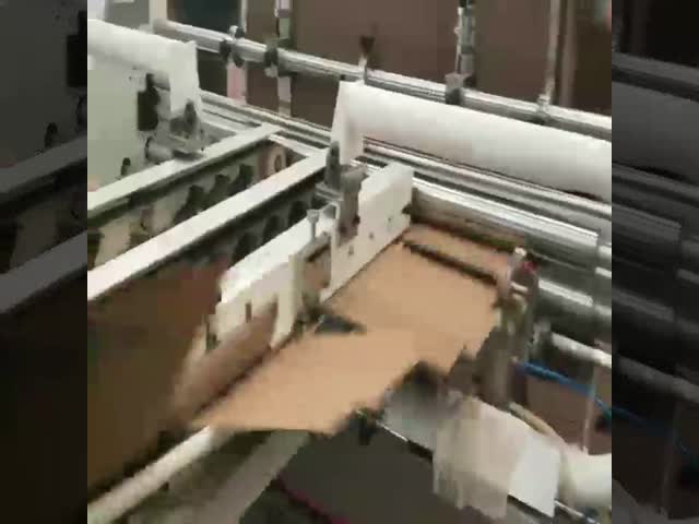 Automatic Carton Box Folding Gluing Machine 120m/Min Pre Creasing video