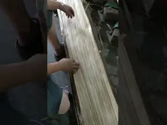 Естественный нарезка светлый цвет Палдао дерево четверть нарезка фанера с черной линией video