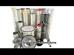 Промышленный элемент патрона фильтра сборника пыли Ptfe 0,3 микрона video