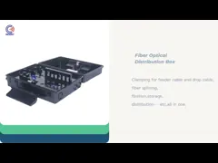 24 Core Black Fiber Optic Distribution Box Pole Installation PC ABS SMC