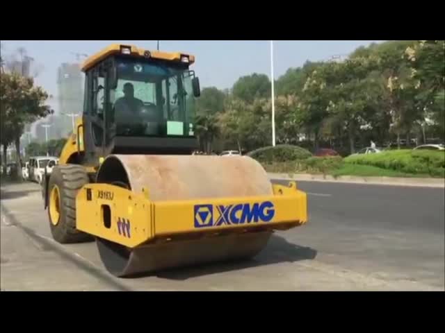 Rouleau hydraulique à double entraînement vibrant de 16 tonnes avec moteur Cummins