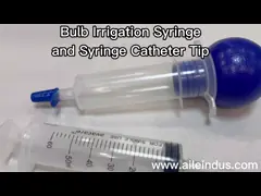 Шприц шприца полива шарика CE не токсический не пирогеновый устранимый стерильный video