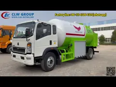 Топливозаправщик переноса пропана рынка DRC тележки газа HOWO 5CBM LP bobtail video