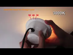 Регулируемый потолок утопил downlight привел 3000k 8w с Ce Rohs Saa Tuv video