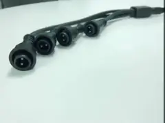 Водоустойчивый тип Splitter y провода приведенного 2 соединителя провода Pin video