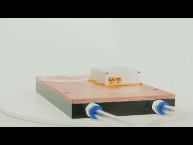 Installation and fixing of the pump source (screws)