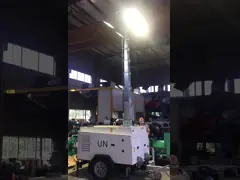 свет крана генератора светлой башни 2KW Honda 4x350W 9m дизельный портативный video