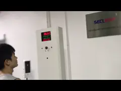 Прогулка монитора андроида 8 дюймов через блок развертки температуры с дезинфицирующим средством руки video