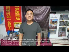 М48 56 62 45 стальных высоких скошенных нагрузкой болта крепежной детали для соединений ЭБ697 железного каркаса и столбца video