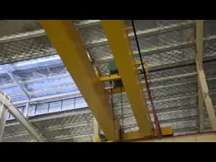 Высокопроизводительный воздушный мостовой кран 7.5 ~ 31 м с высокой грузоподъемностью video