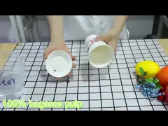 Изготовленные на заказ крышки кофейных чашек заводов сделанные из пульпы багассы сахарного тростника со свободным от PFAS video