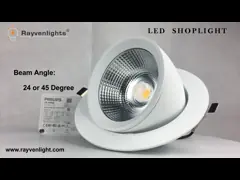 Потолок 110MM Dimmable 4 приведенный дюймами утопленный Retrofit карданного подвеса освещающ 30W video