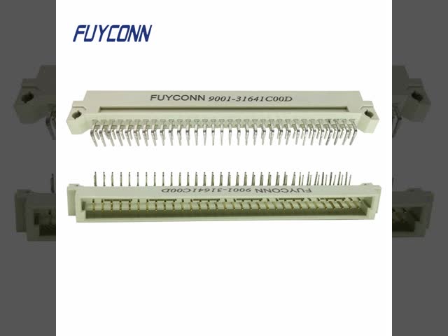 2.54mm 2 Rows PCB Right Angle 2*32P 64 Pin Male 41612 Euro Connector