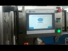 Серый цвет заполняя машины автоматического сервопривода круглой бутылки детержентный двигая серебряный video