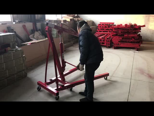 Hydraulic 2 Ton Foldable Engine Crane , 230cm Car Engine Lifting Crane