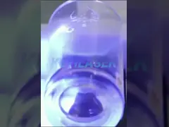 Высокоскоростная УЛЬТРАФИОЛЕТОВАЯ машина маркировки лазера на потреблении низкой мощности экрана ЛКД керамическом video