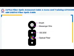 Network Fiber Optic Armoured Cable , Outdoor Armored Fiber Optic Cable GJYXCH 2B6