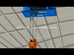 Промышленный одиночный мостовой кран склада надземного крана прогона верхний идущий video