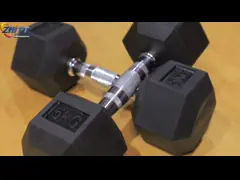 Гантель неопрена фитнеса ZH Washable черная вокруг резинового набора гантели video