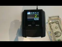 Контролер 6w обесцененных денег машины 0.5s/Bill детектора автоматического флуоресцирования MG поддельный УЛЬТРАФИОЛЕТОВЫЙ video