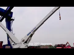 кран яхты 2T 5M выдвигая кливер постамента яхты крана заграждения video