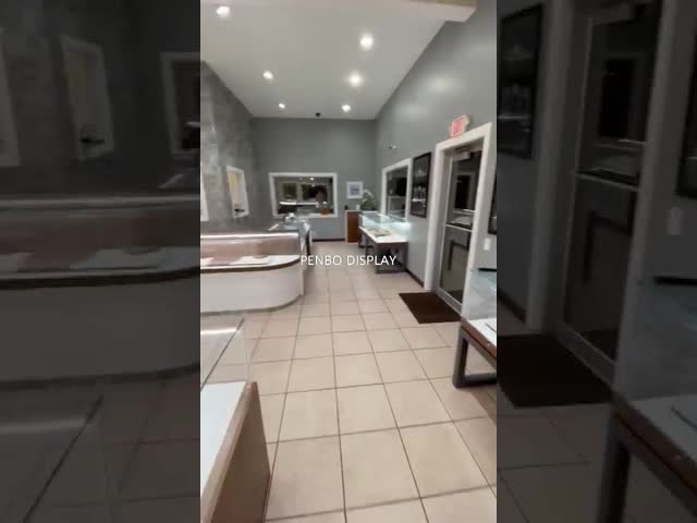 MDF Approval Jewelry Display Showcase Led Lighting Jewelry Shop Counter