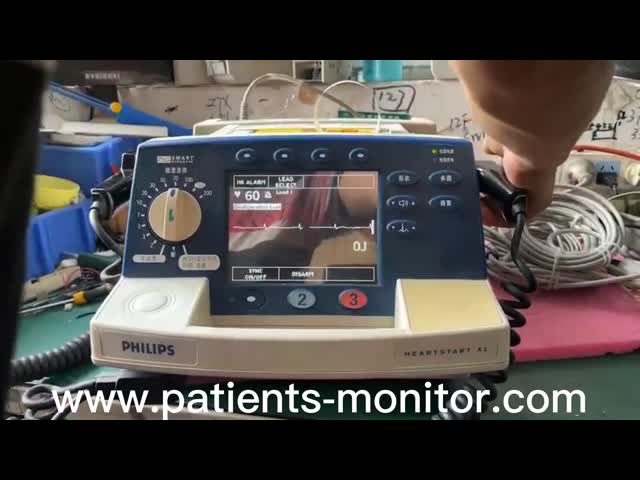 M4735A Used Defibrillator Philip HeartStart XL 3 Lead ECG Spo2 Monitor