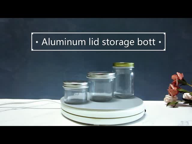 200ml Glass Pickle Jar Food Storage Glass Jam Jar With Aluminum Lid