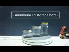 стеклянный опарник варенья стекла хранения еды опарника соленья 200ml с алюминиевой крышкой video