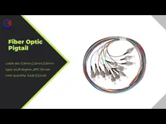 Гибкий провод волокна ODF оптически, отрезок провода оптического волокна 12 цветов соединяя 0.9mm video