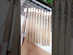 Жестокости зубной щетки 19.2cm Eco угля OEM зубная щетка бамбуковой свободная video