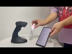 2.4G Wireless Pos Scanner 600x480 Resolution White Led Read 1/5 Million Error Rate