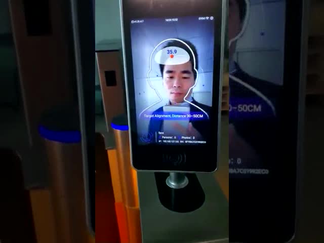 Ультракрасная прогулка термического изображения через распознавание лиц АИ блока развертки температуры динамическое