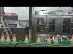 Полностью автоматическая машина завалки 380v фруктового сока обрабатывая производственную линию бутылки video