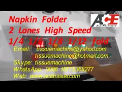 High Speed Paper Napkin Production Machine With Two Colours Printing 2000 Napkin/Minute