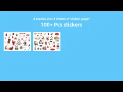 Откройте книгу большие 200 PCS стикера животных многоразовую для подарка на день рождения детей video