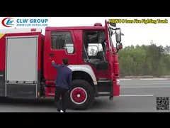 Тележка пожарной команды HOWO 4x4 с 4000 - вода 6000L пенится высокий спринклер воды давления video