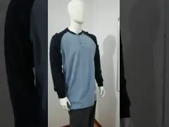 Durable Mechanical FR Henley Shirt 7oz Fire Resistant Long Sleeve