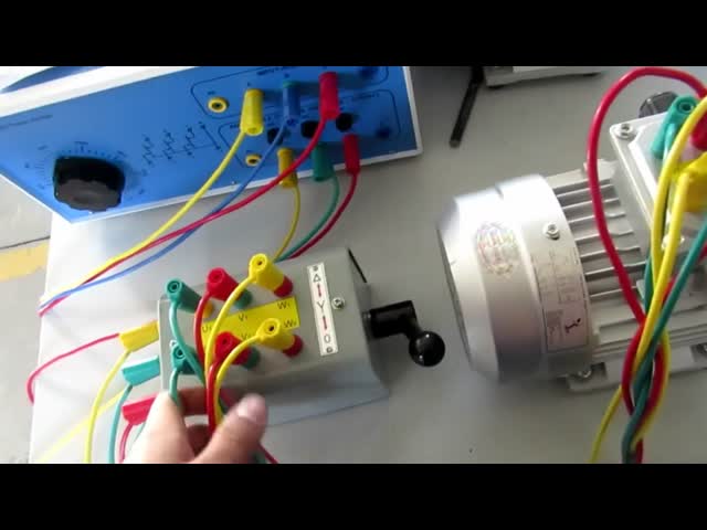 380 Volts Didactic Electrical Machine Trainer Three Phase Asynchronous Motor aluminum