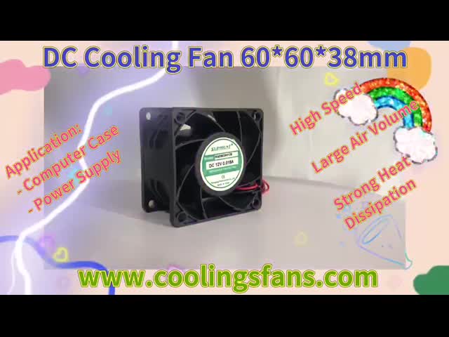 60x60x38mm DCのブラシレス冷却ファン12V 24Vの低雑音の低い電力の消費