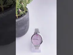 Дозор кварца сплава поверхности диаманта моды, наручные часы дам кварца диапазона сетки video