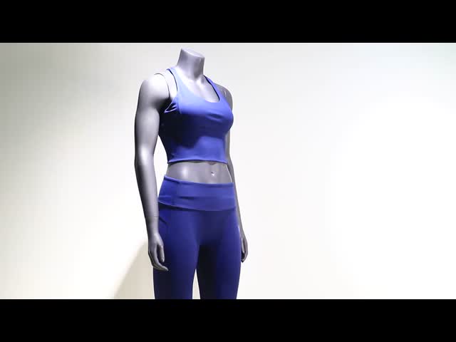 o desgaste Strappy do Gym 210gsm da cruz de 2pcs Suitwear ajusta grupos atléticos do desgaste das mulheres do TUV