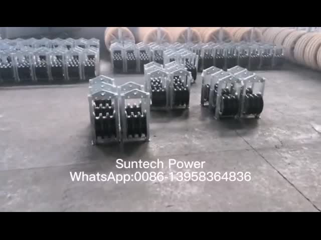Aluminum Sheaves Neoprene Lined Conductor Stringing Pulley Block