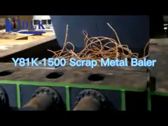 Машина гидравлического ненужного Baler утюга 50HZ отжимая для металлолома повторно используя индустрию video