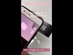 Умный Writable финиш щетки черноты Matt удостоверения личности дела металла NFC QR video