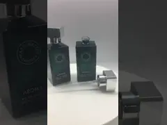 Rectangle Glass 50ml Luxury Perfume Bottles Atomizer With Square Cap