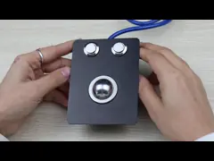 Rugged Industrial Pointing Device Panel Mount 38mm Metal Trackball No Noise