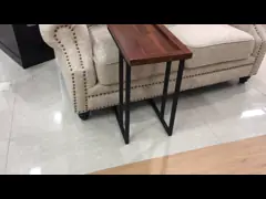Цвет H58cm Teak таблицы прямоугольного кофе бортовой с ногами металла video